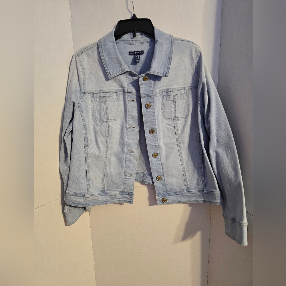 Isaac Mizrahi Sky Blue Jean Jacket